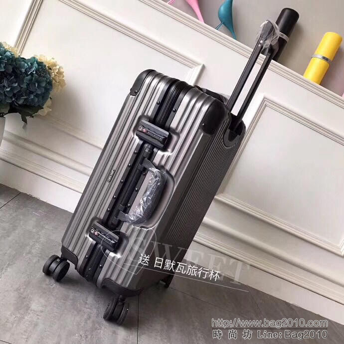 RIMOWA日默瓦 經典時尚 蒙口Moncler與Rimowa 攜手合作 Topas Stealth 系列 拉杆箱/拉箱 PC+鋁鎂合金 8019A款  xbt1049